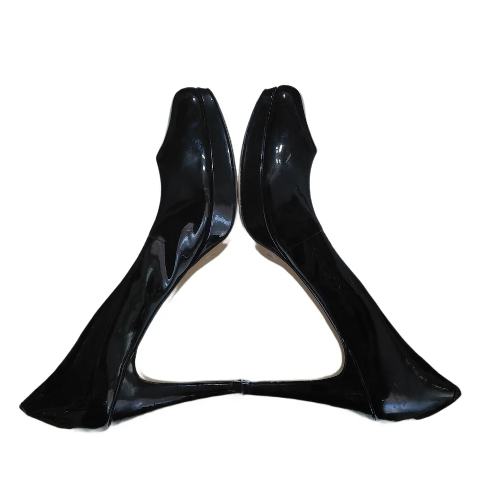 Vince Camuto Black Patent Leather Platform Pumps Women's Size 9 High Heels